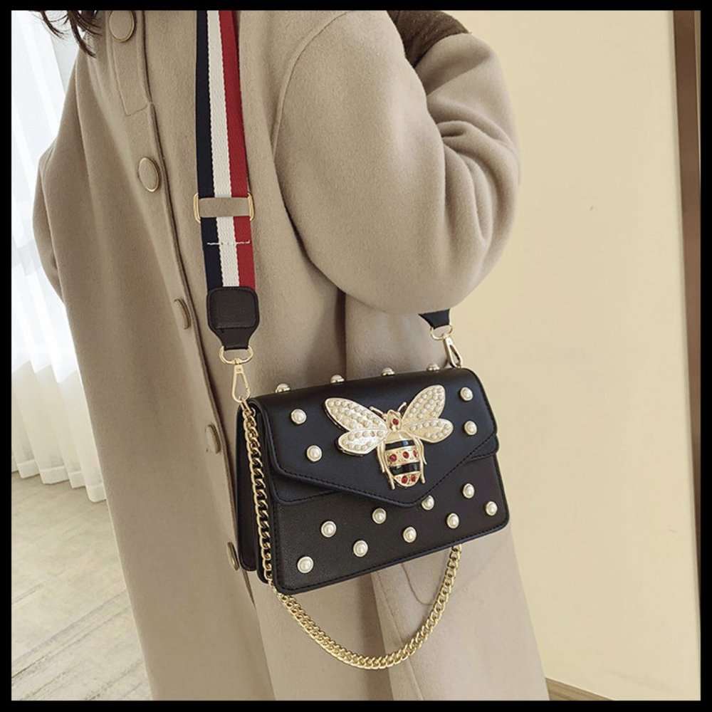 NEW AVA Pearl Bee Shoulder Bag Crossbody - Picture 7 of 14